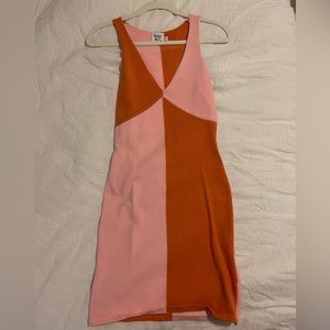 Princess Polly pink and orange dress